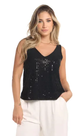 Blusa Negra Lentejuelas