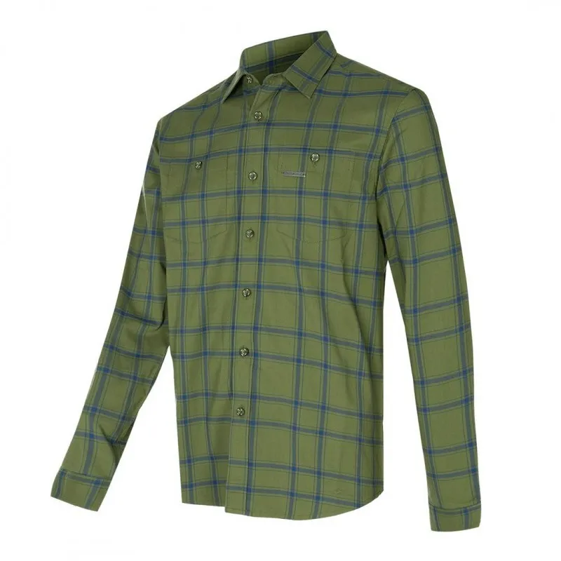 CAMISA TRANGOWORLD ZERNEZ VERDE OSCURO/AZUL