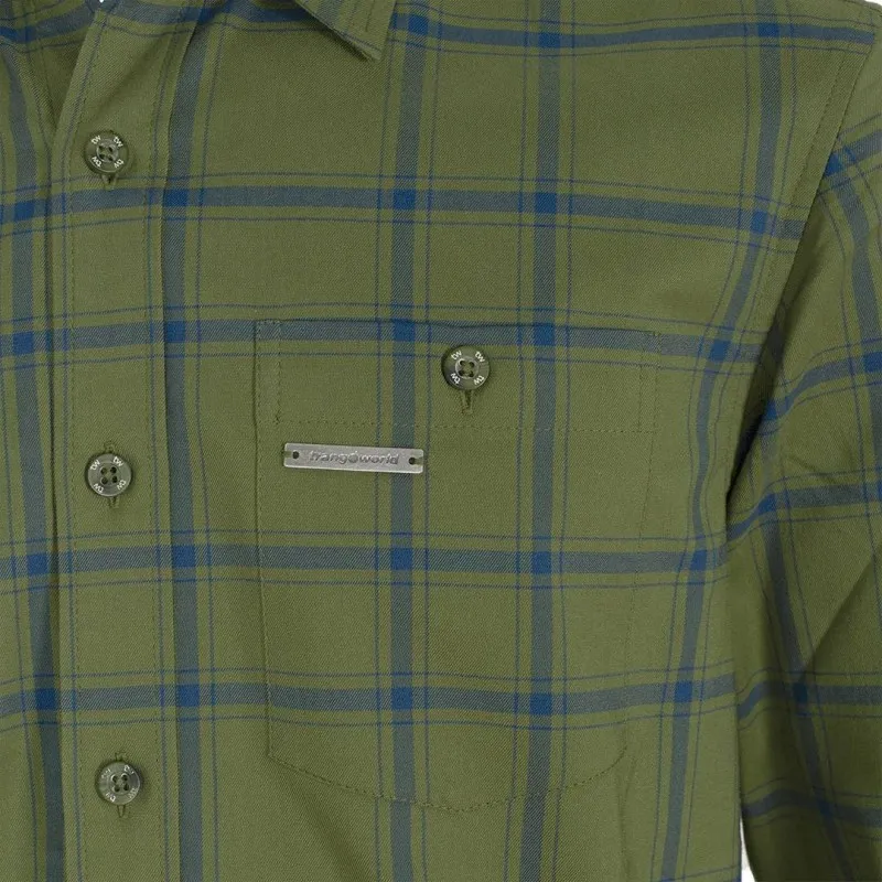 CAMISA TRANGOWORLD ZERNEZ VERDE OSCURO/AZUL