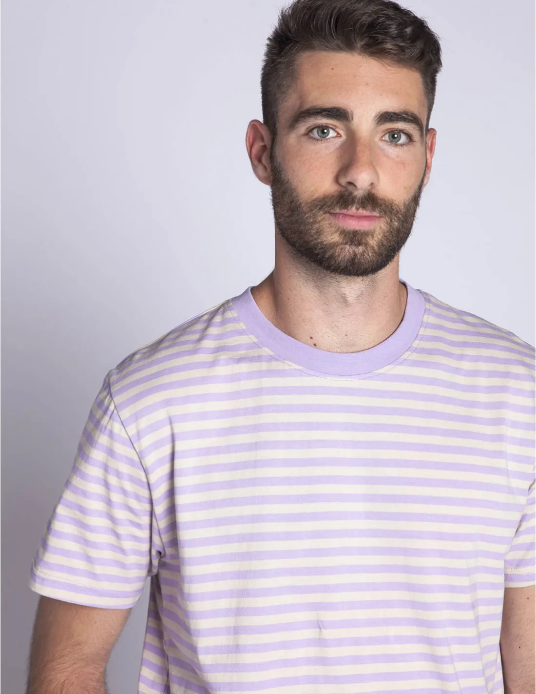 CAMISETA STOCKHOLM RAYAS LILAS DEDICATED