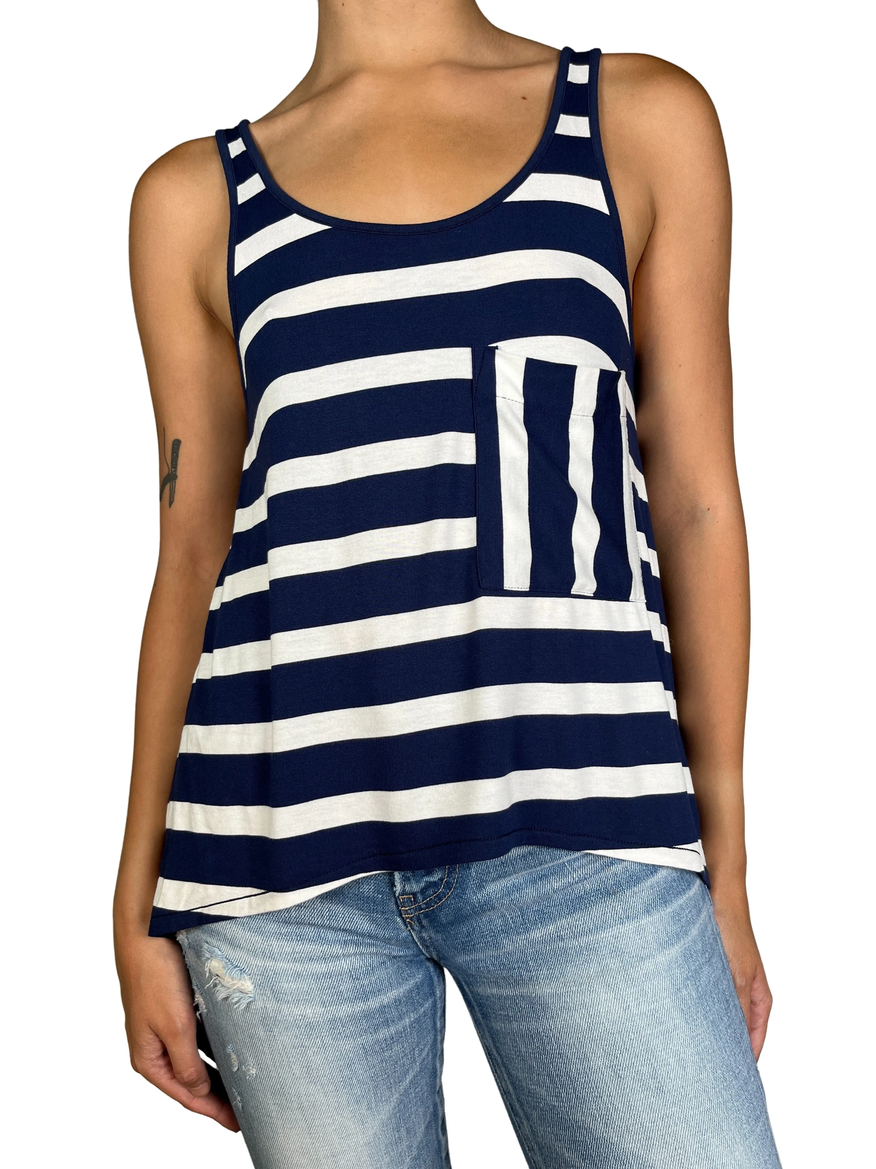 CHER Polera Viscosa Rayas