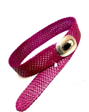CINTURONES DE PIEL ANCHOS PARA CADERA FUCSIA