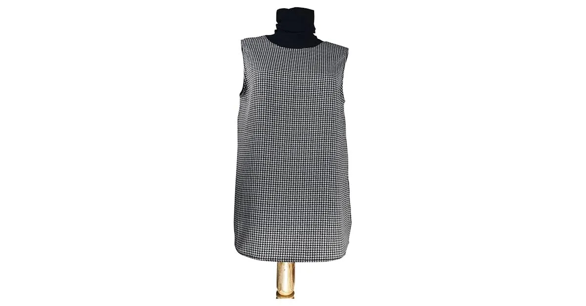 Club Monaco Tops Negro Blanco 
