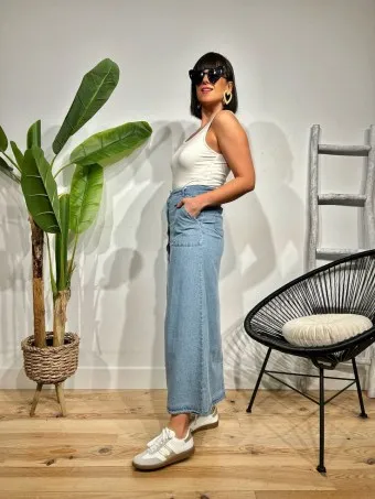 Falda Larga Denim SOOTHE