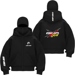 GTKRMXOB Sudaderas con Capucha Y Pasamontañas Estampadas para Hombre para C.a.n-a.m Chándal con Capucha Doble Abrigos Deportivos