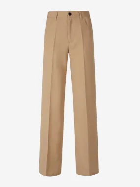 Jil Sander Pantalones Anchos Lana
