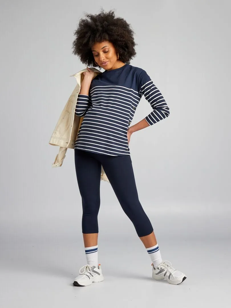 Legging corto premamá - azul