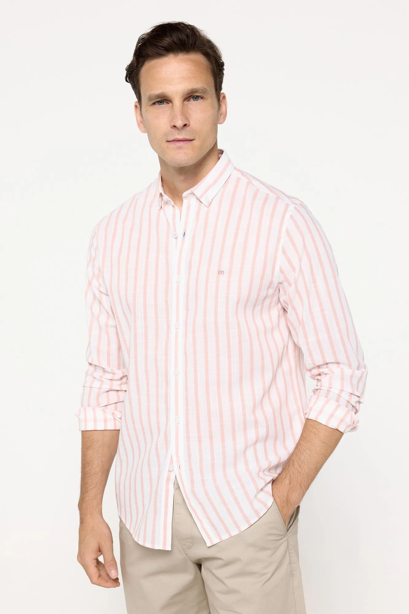 Milano Camisa Slub Rayas