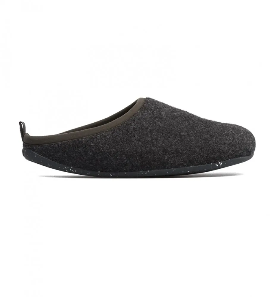 Pantuflas Wabi gris oscuro