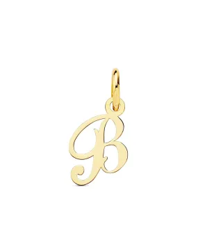 Pendentif initiale B or jaune 18k