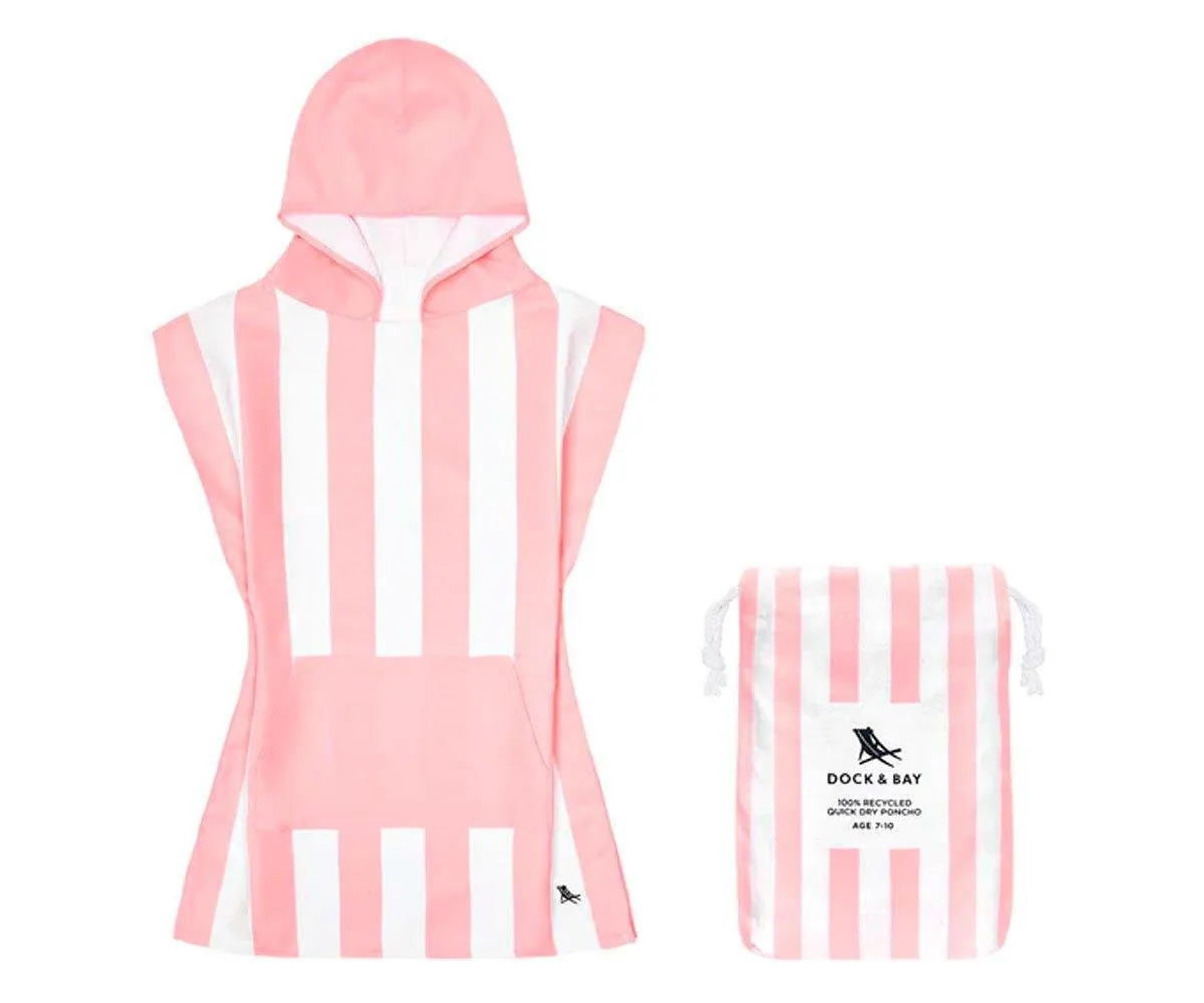 Poncho - Rayas Rosa Pastel