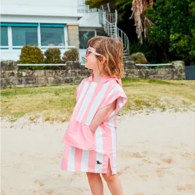 Poncho - Rayas Rosa Pastel