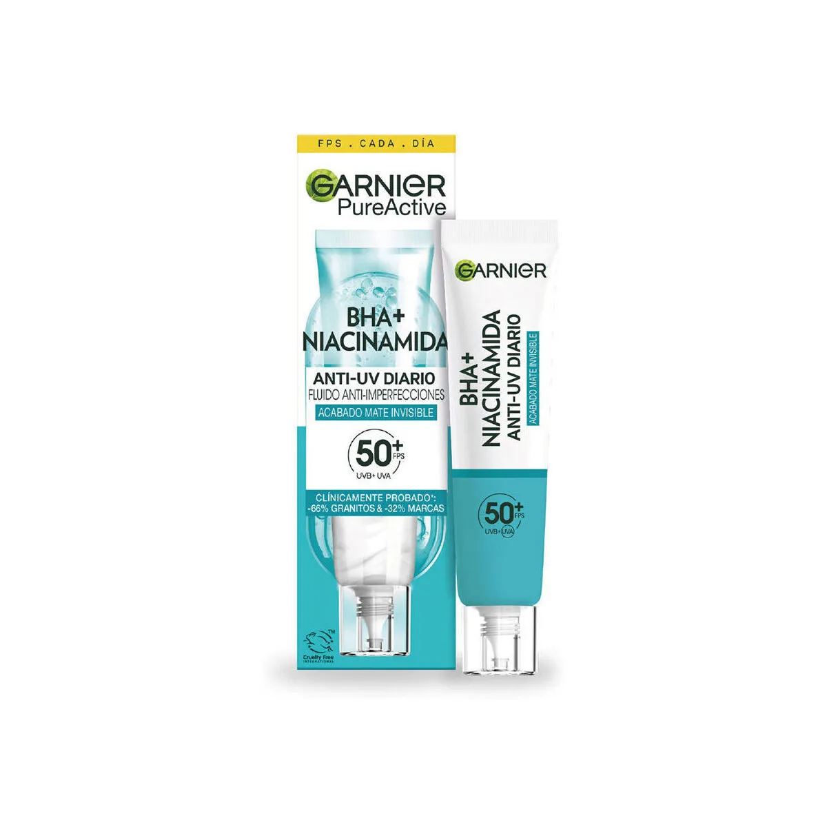Pure Active Bha + Niacinamida Fluido Anti-imperfecciones Fps50+