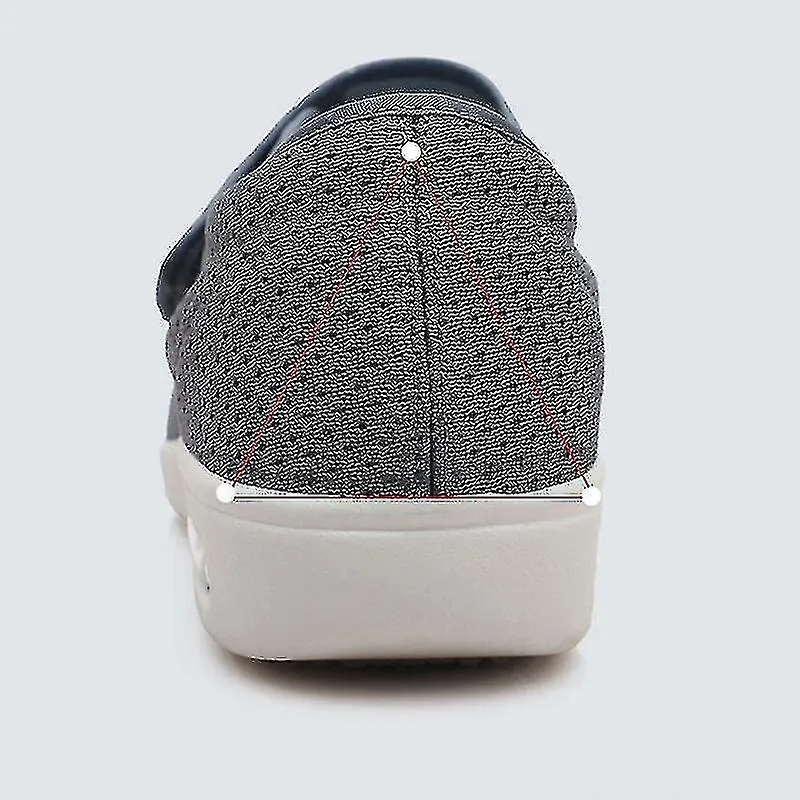 Zapatos anchos cómodos y suaves zapatos ortopédicos para caminar para el viejo gancho y lazo transpirable