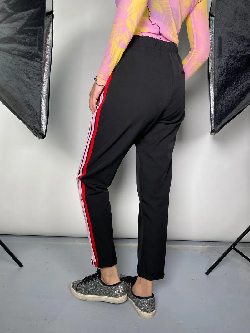 ZARA Pantalón Rayas Laterales Multicolor